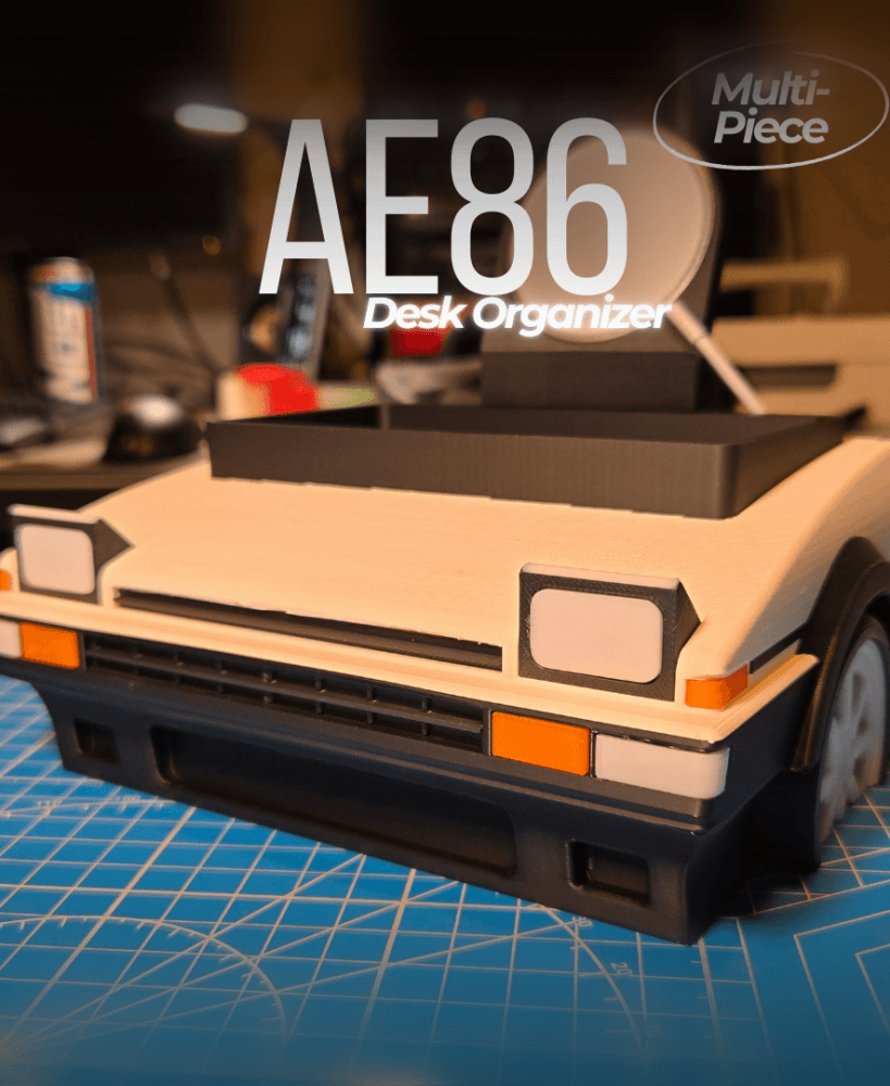 AE86-Inspired Desk Organizer | JDM Car Accessory for Workspaces 3d model