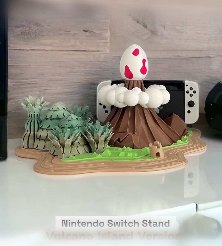 Zelda Volcano Nintendo Switch Stand -Inspired by the game "Zelda - Links Awakening" - Fan Art 3d model