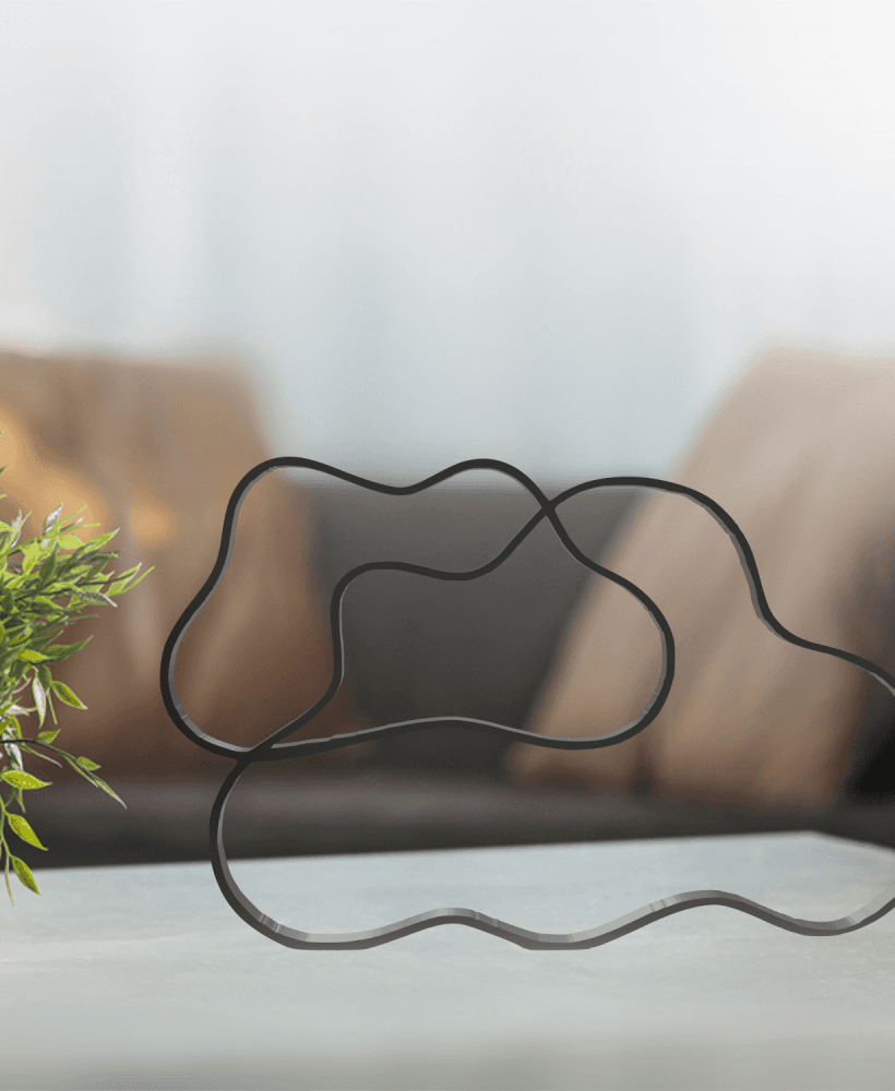 Cloud Line Art, Modern, Minimalist 3d model