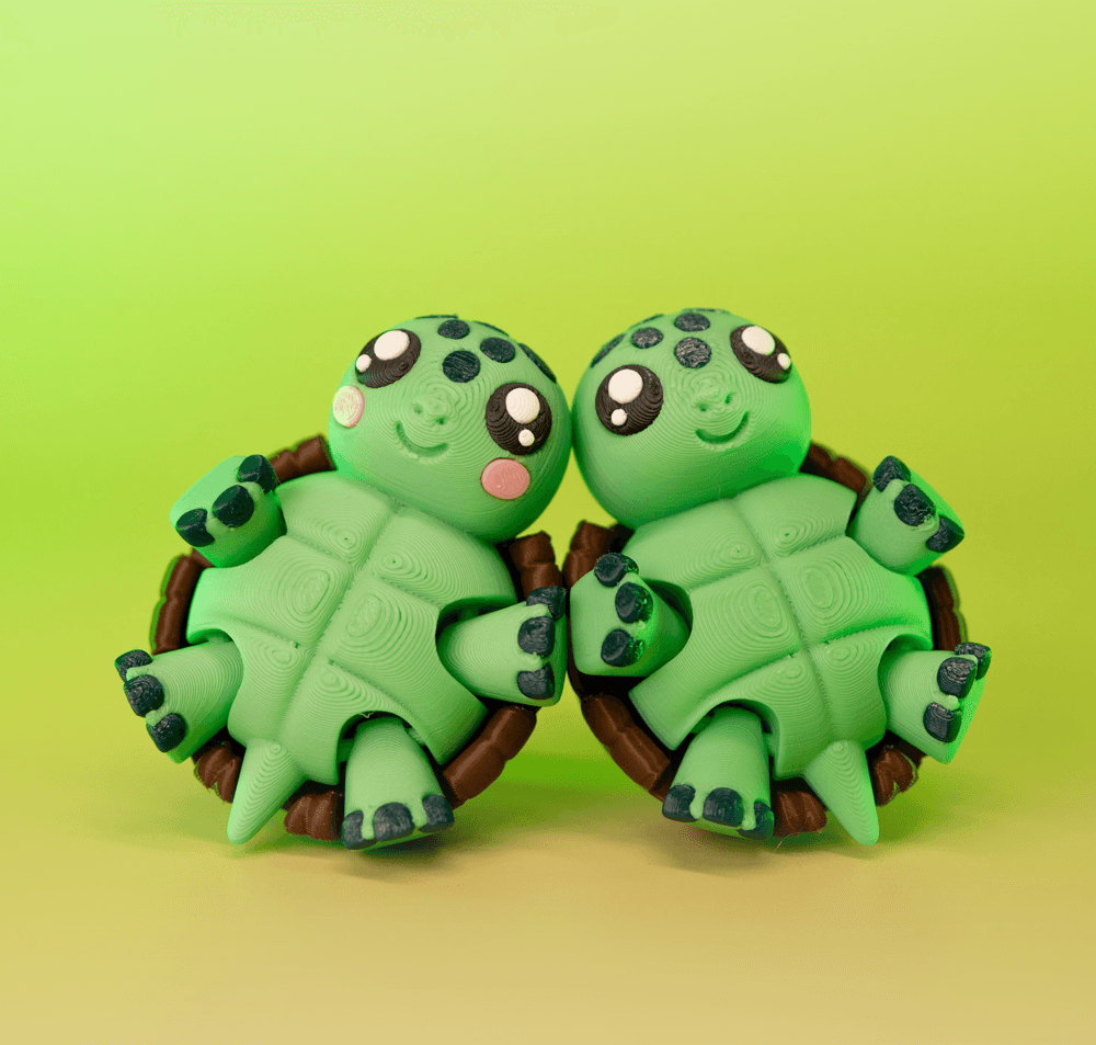 Clicky Turtle Fidget – Hide & Seek Paws 3d model