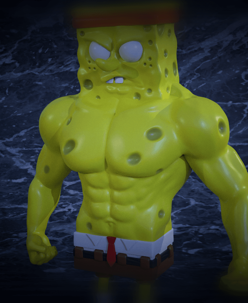 BodyBuilder Spongebob Squarepants 3d model