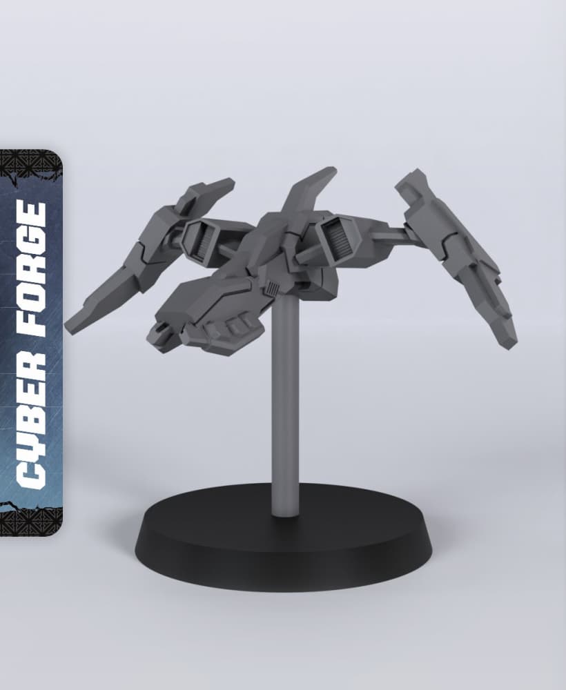 Hailstorm Armada Medium - With Free Cyberpunk - Sci-Fi Gift Ideas for RPG and Wargamer 3d model