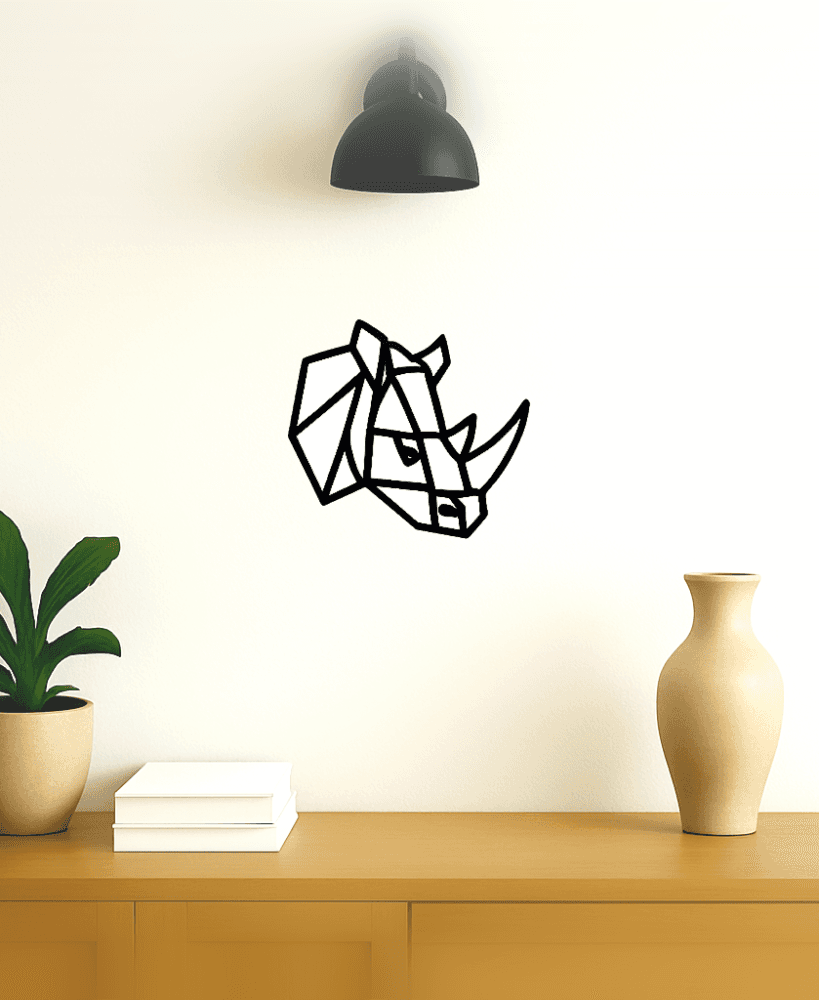 Décoration murale d'animaux lowpoly 3d model