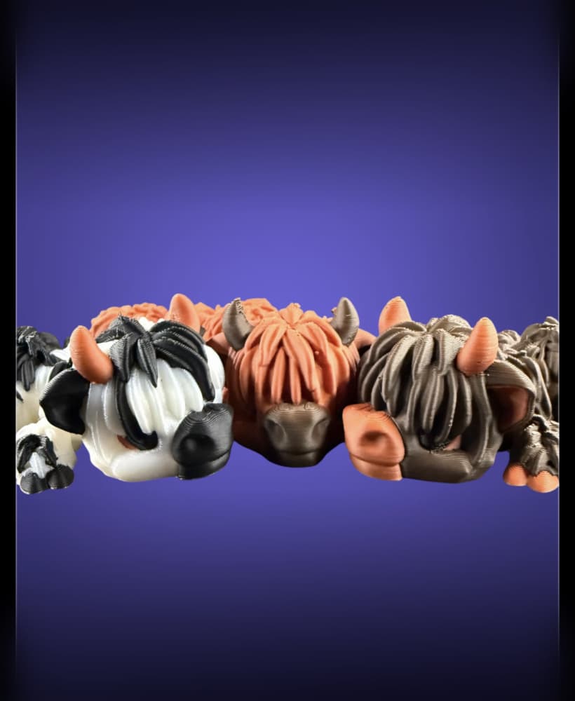 Highland Cow Little Dragon 3d model
