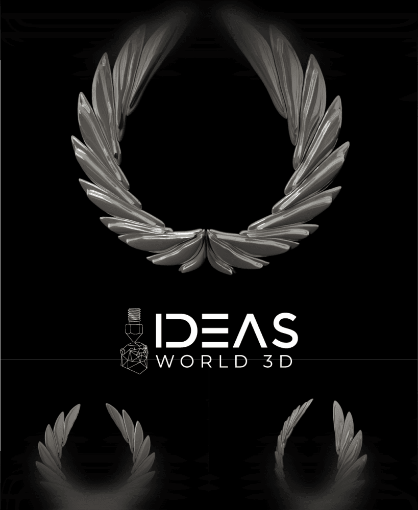 Silver Wing Necklace 3d model