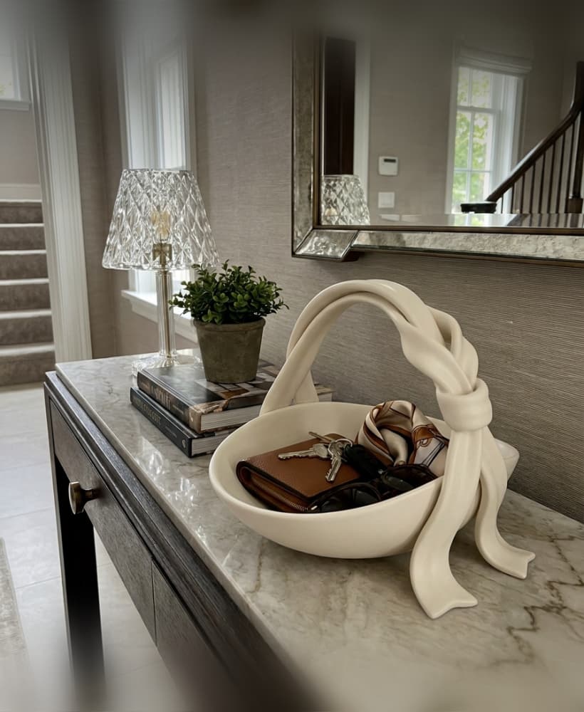 Coquette Bow Catchall Bowl | Grandmillennial Entryway Decor 3d model