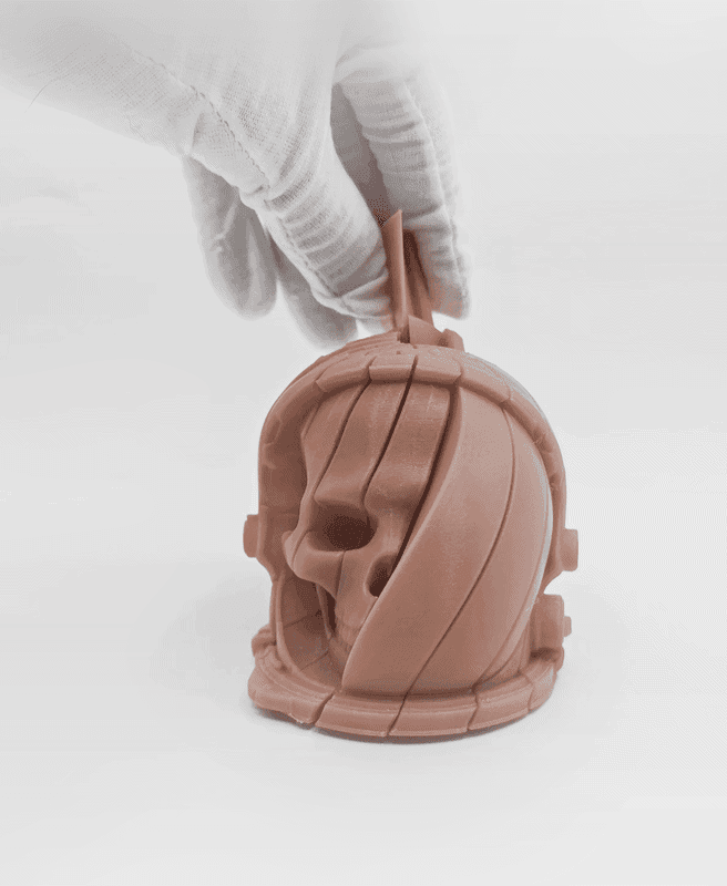 TWIST ASTRONAUT SKULL FIDGET RIGHT VISOR 3d model