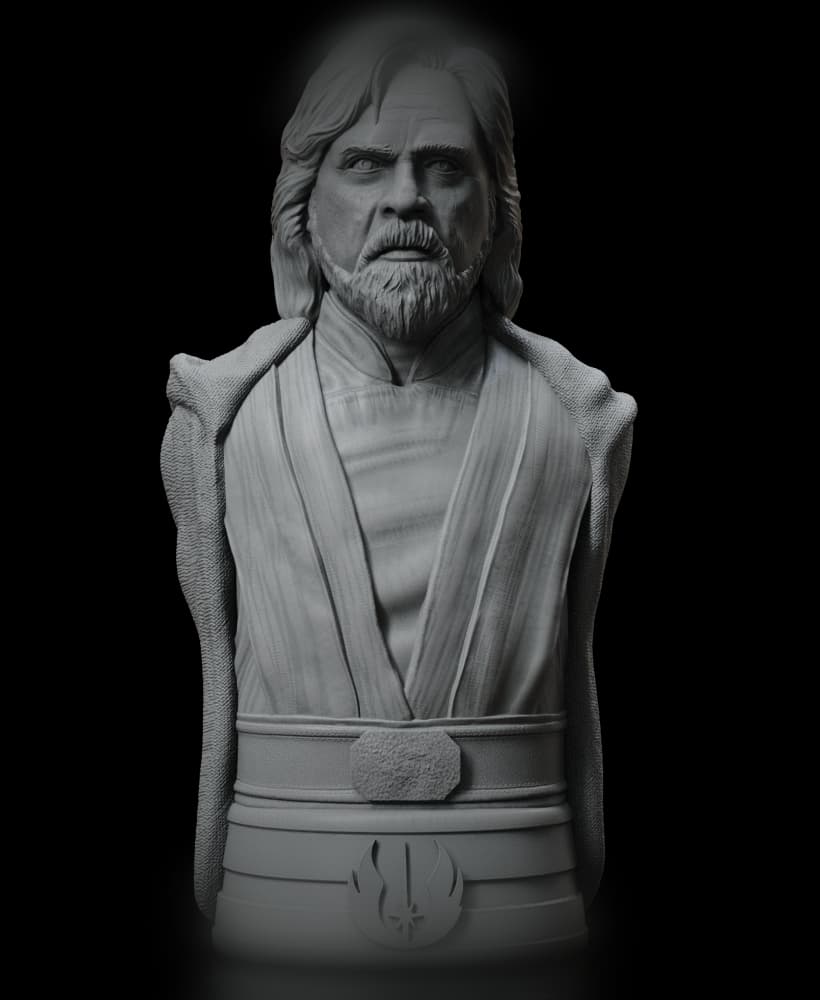 Luke Skywalker Bust (Pre-Supported) 3d model