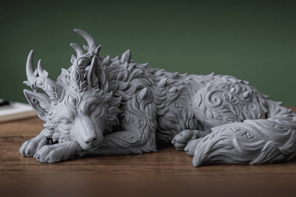 The Sombering Napping Wolf Series: #3 3d model