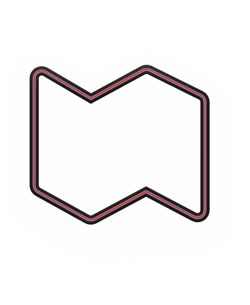 Z-Fold Map Cookie Cutter STL File - 4 inches 3d model