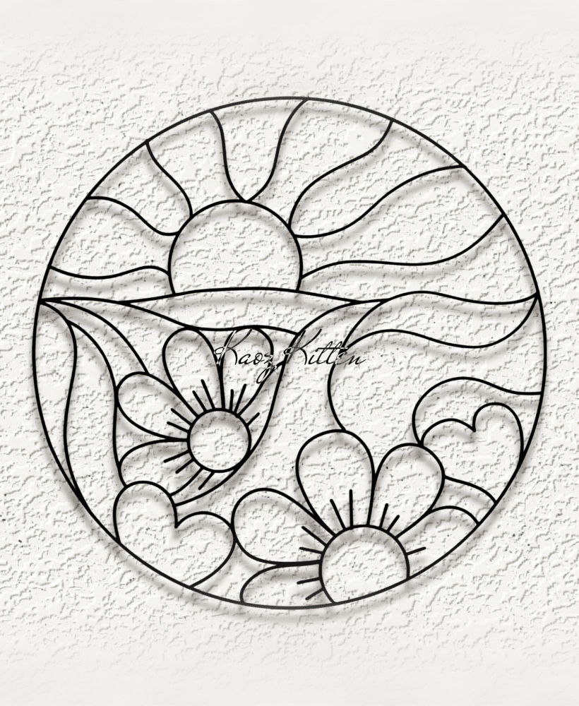 sunflower spring garden WALL ART HOME DECOR 3d model