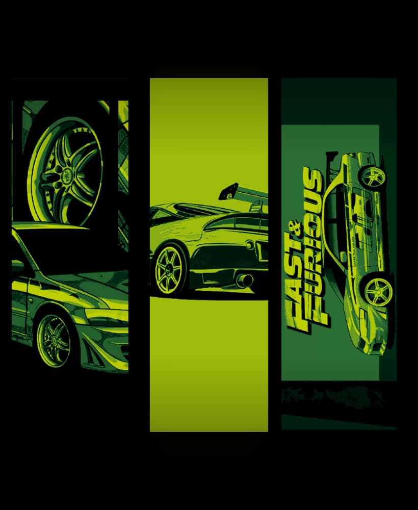 Bookmark Designs of a Mitsubishi Lancer Evolution VII from 2 Fast 2 Furious 3d model