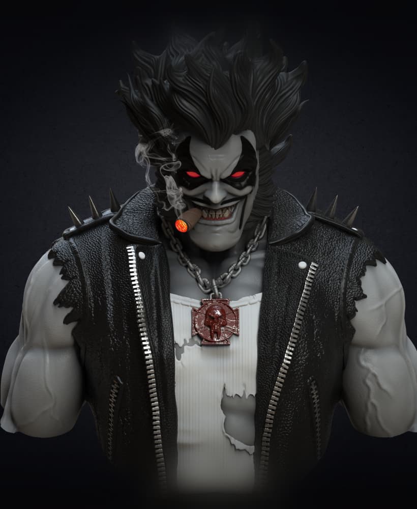 Lobo bust (Pre-Supported) 3d model