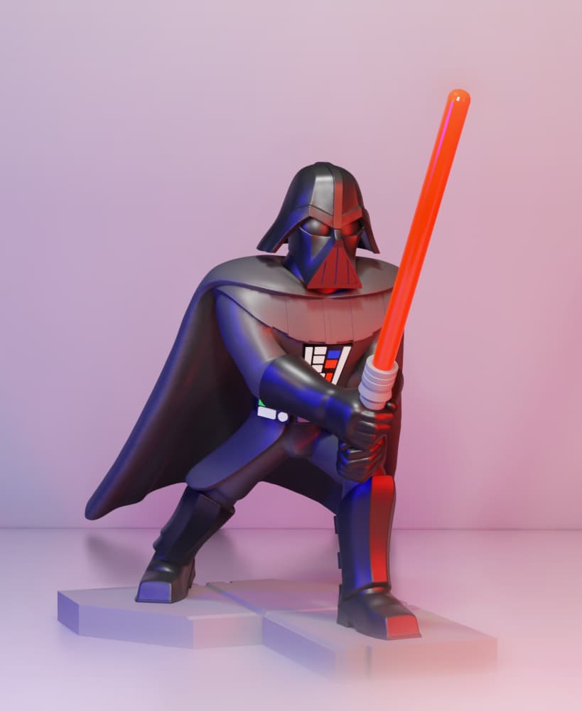 Darth Vader Multiparts! 3d model