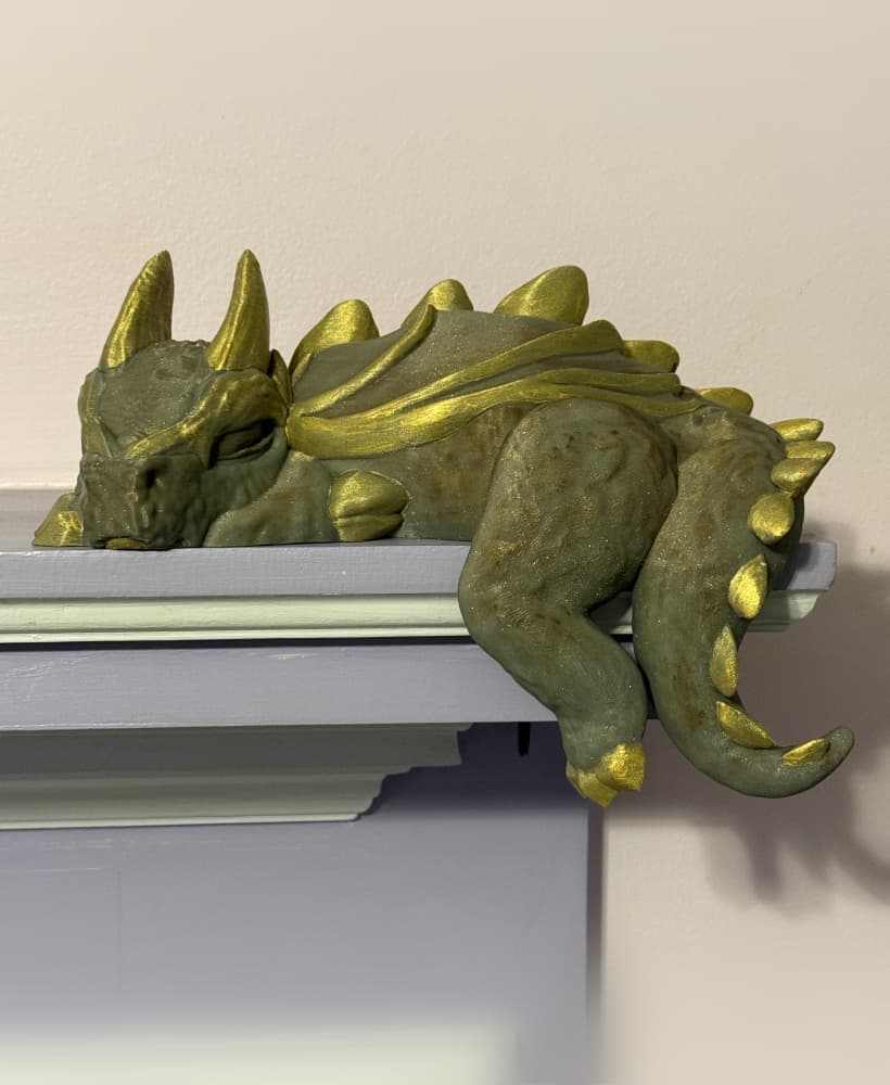 Sleepy Dragon Shelf Buddy 3d model