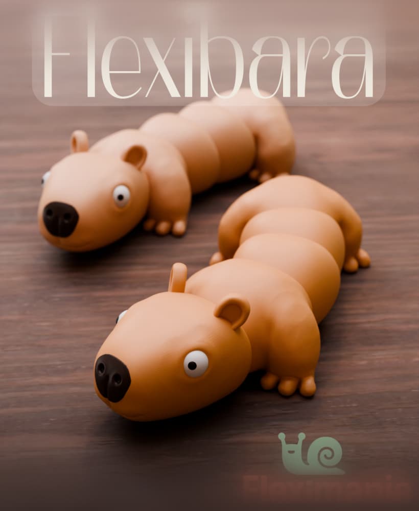 Funny Capybara Fidget Toy – Articulated Animal Toy 3d model