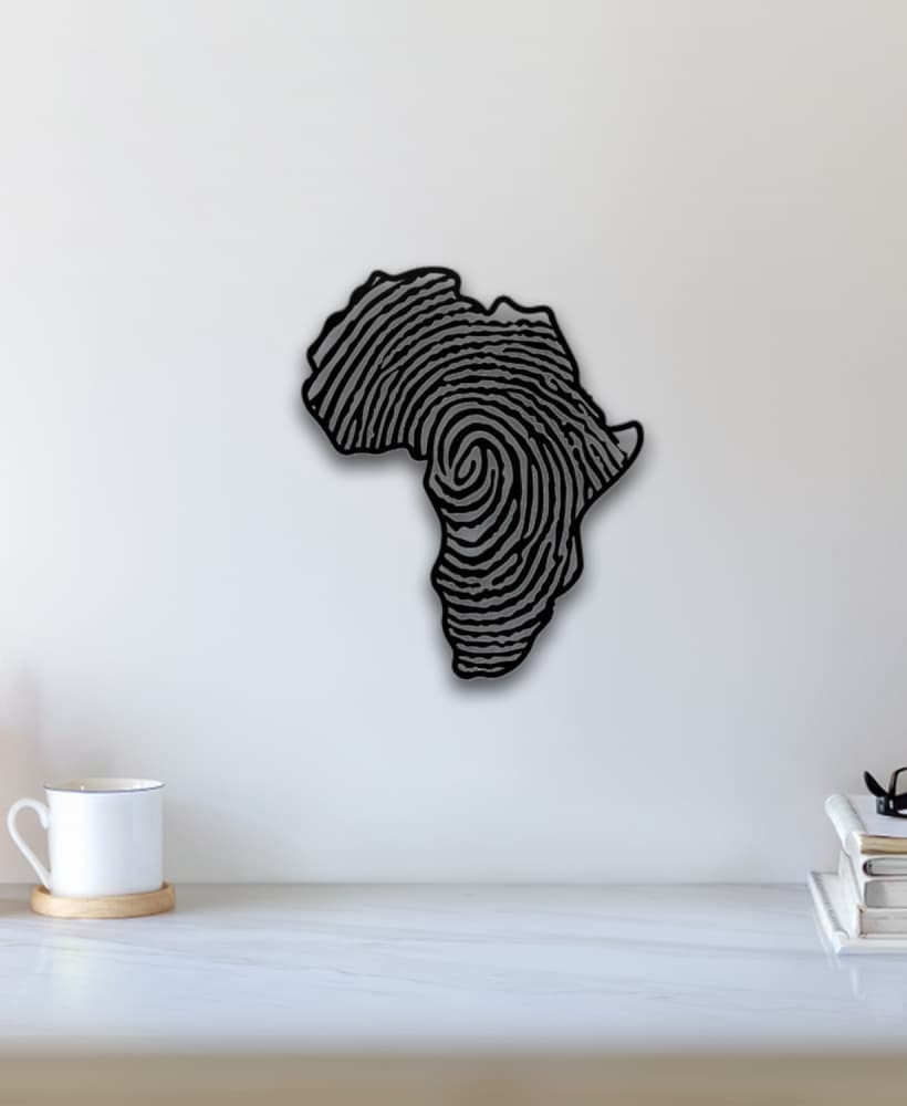 African Map Wall Art 3d model