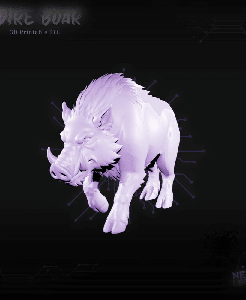 Dire Boar - Dungeons and Dragons 3D Models 3d model