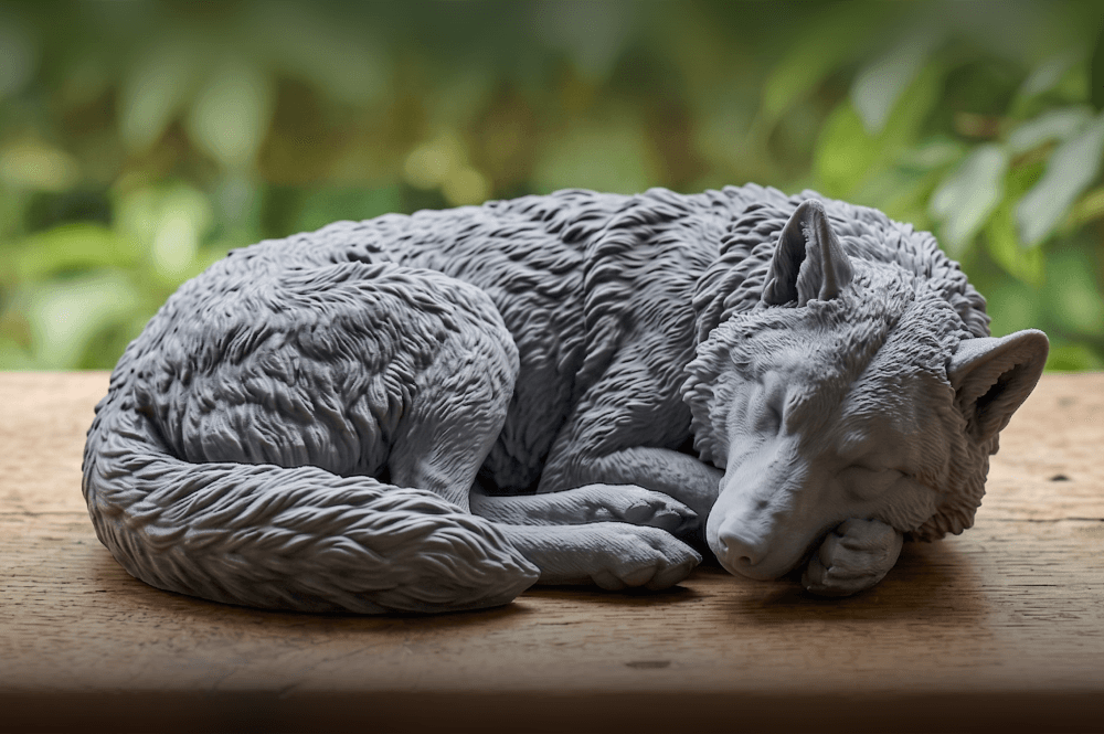 The Sombering Napping Wolf Series: #6 3d model