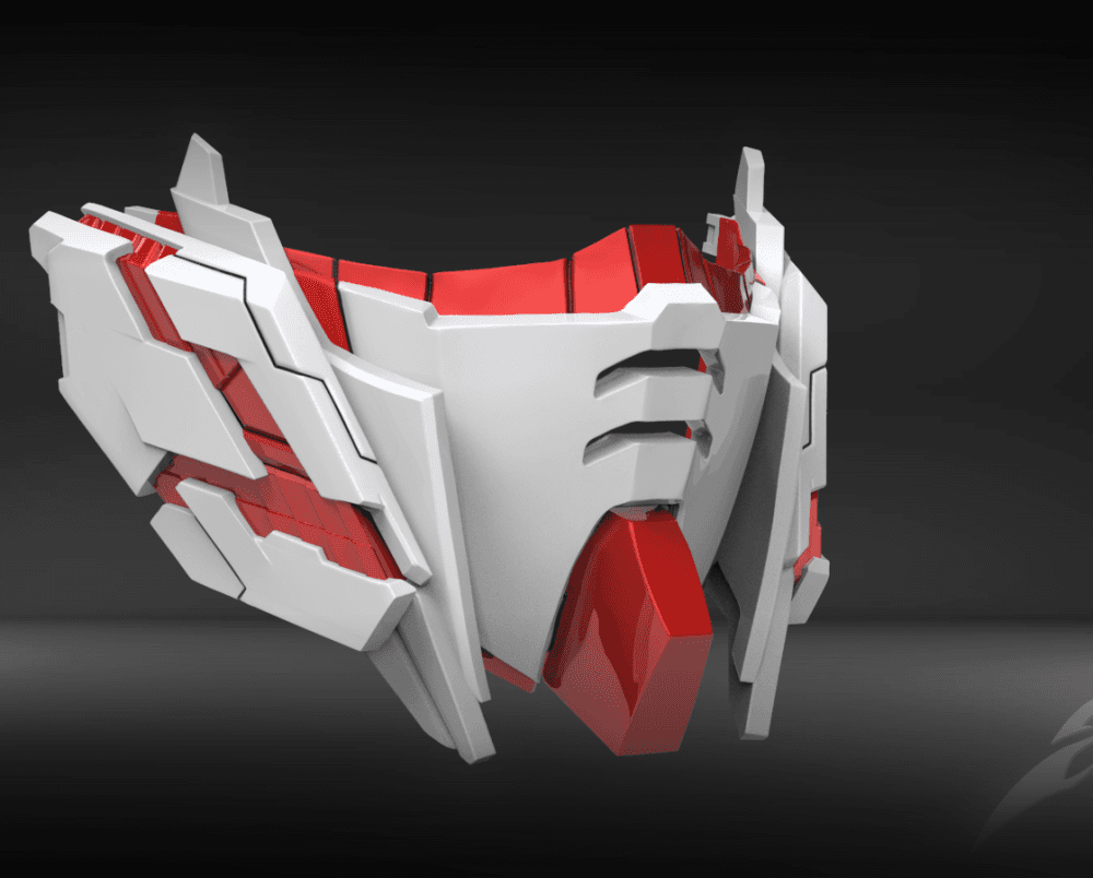 Unicorn - Mecha Mask 3d model