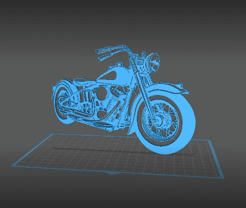 Harley Davidson - Knucklehead Wall Art 3d model