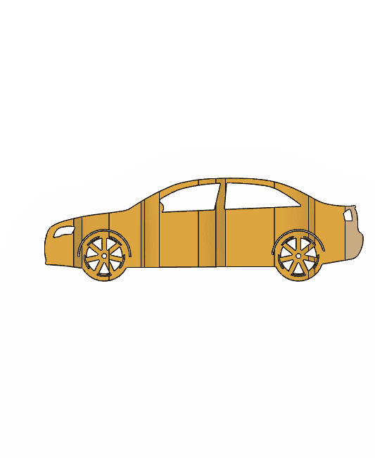 RS4 2008 3D Car Flip Art Desk Display 3d model