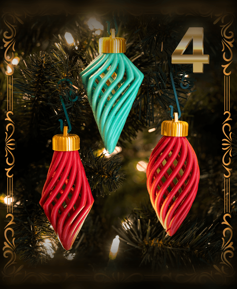 Spiral Ornaments - Christmas Day 4 3d model