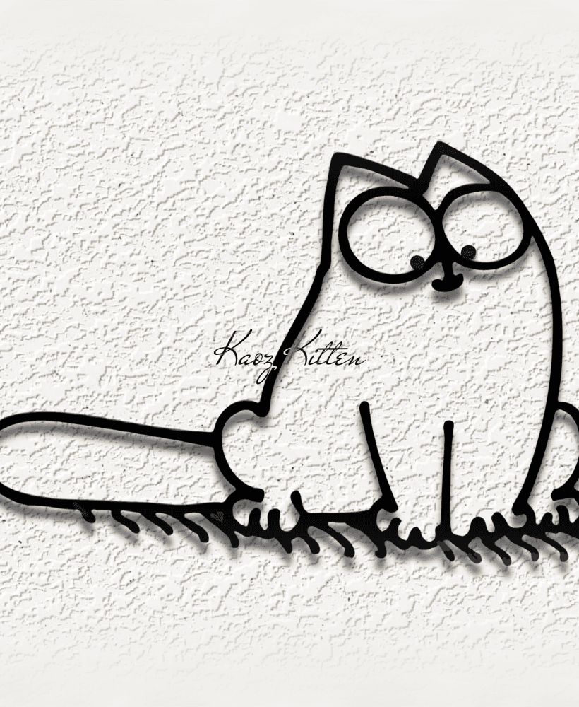 simons cat sit fanart wall art home decor 3d model