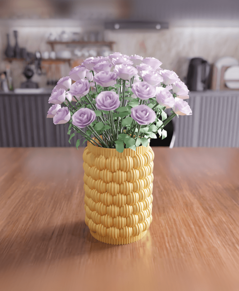 Parametric Bubble Textured Vase 3d model
