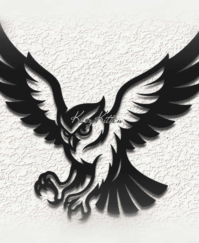 Owl bird Flight wall art home decor 3d model