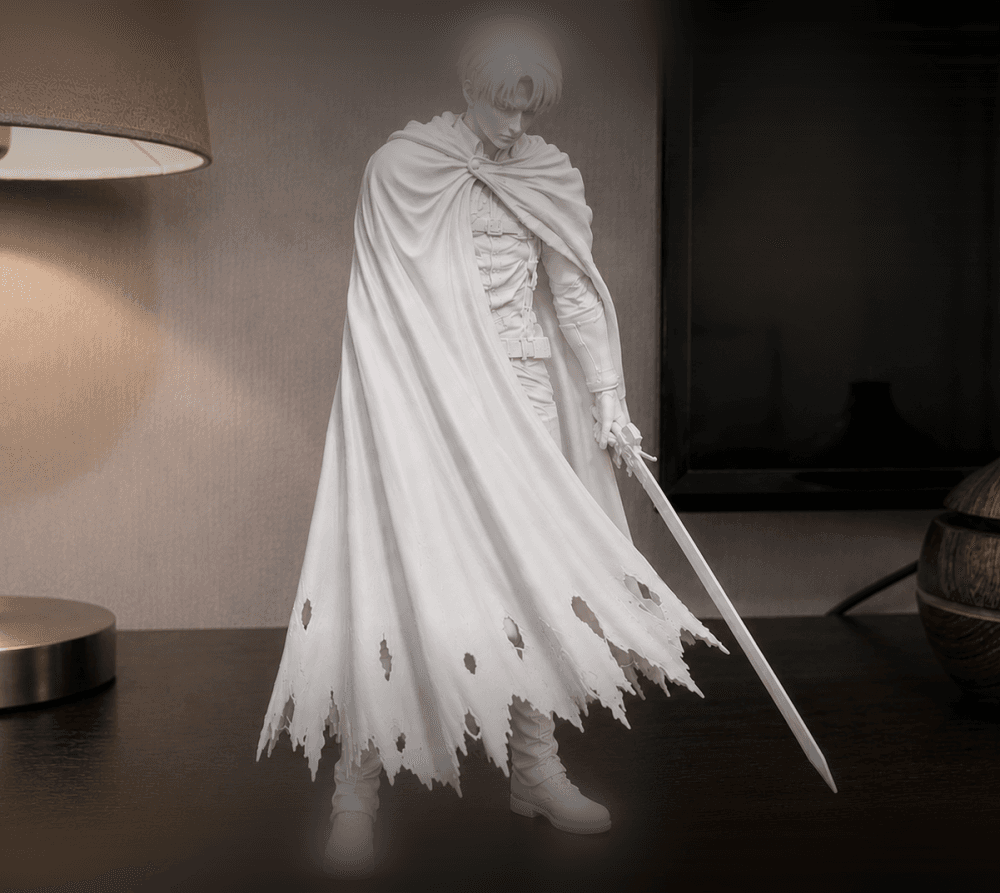 Attacco dei giganti: Levi Ackerman con Mantello 3d model