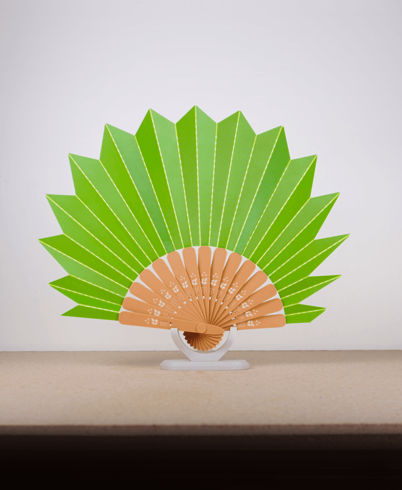 Folding Palm Hand Fan (Large) 3d model