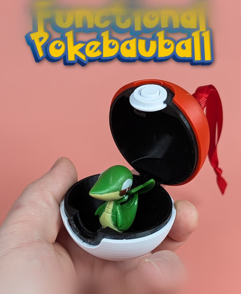 Functional Pokemon Pokebauball 3d model