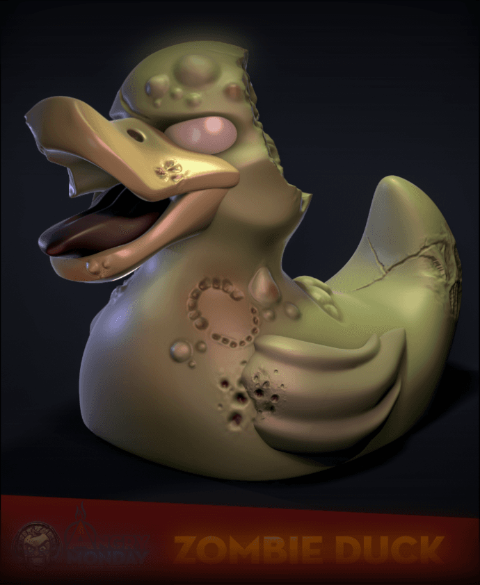 Zombie Duck 3d model
