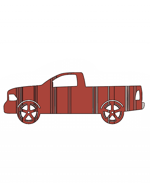 2018 Dodge Ram Single Cab 3D Car Flip Art Desk Display 3d model