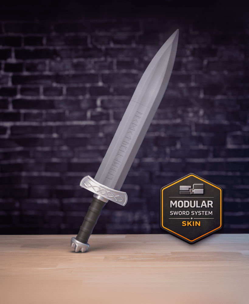 Viking 2 Modular Sword Skin – Sword Kit | No Supports, No AMS, No Glue 3d model
