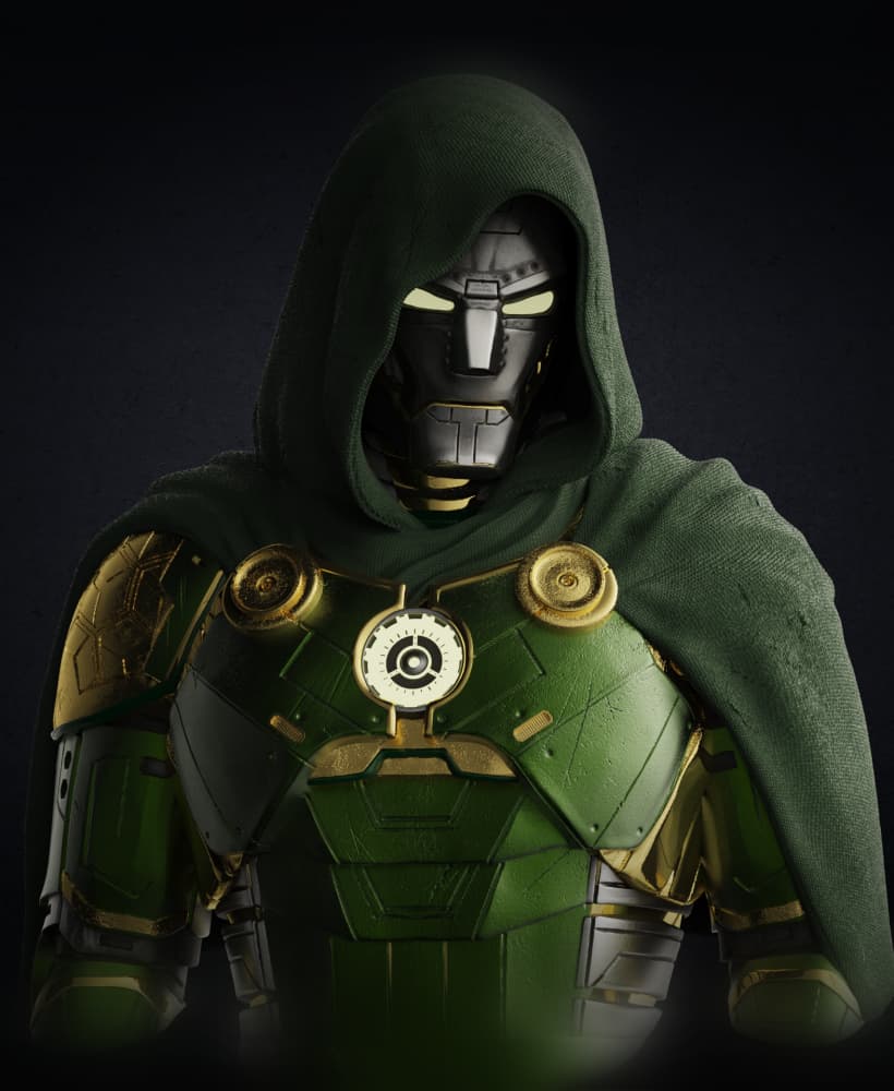 Iron Doom bust (Pre-Supported) 3d model