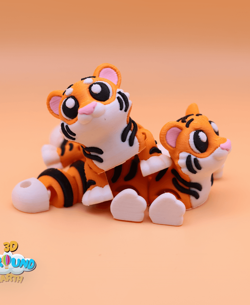 Cute Flexi Tiger 3d model