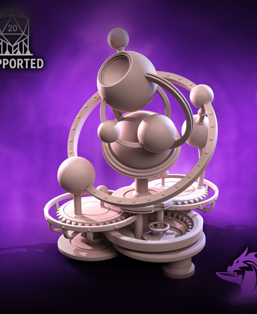Orrery Star Map | Tabletop Steampunk Style Mechanical Terrain 3d model