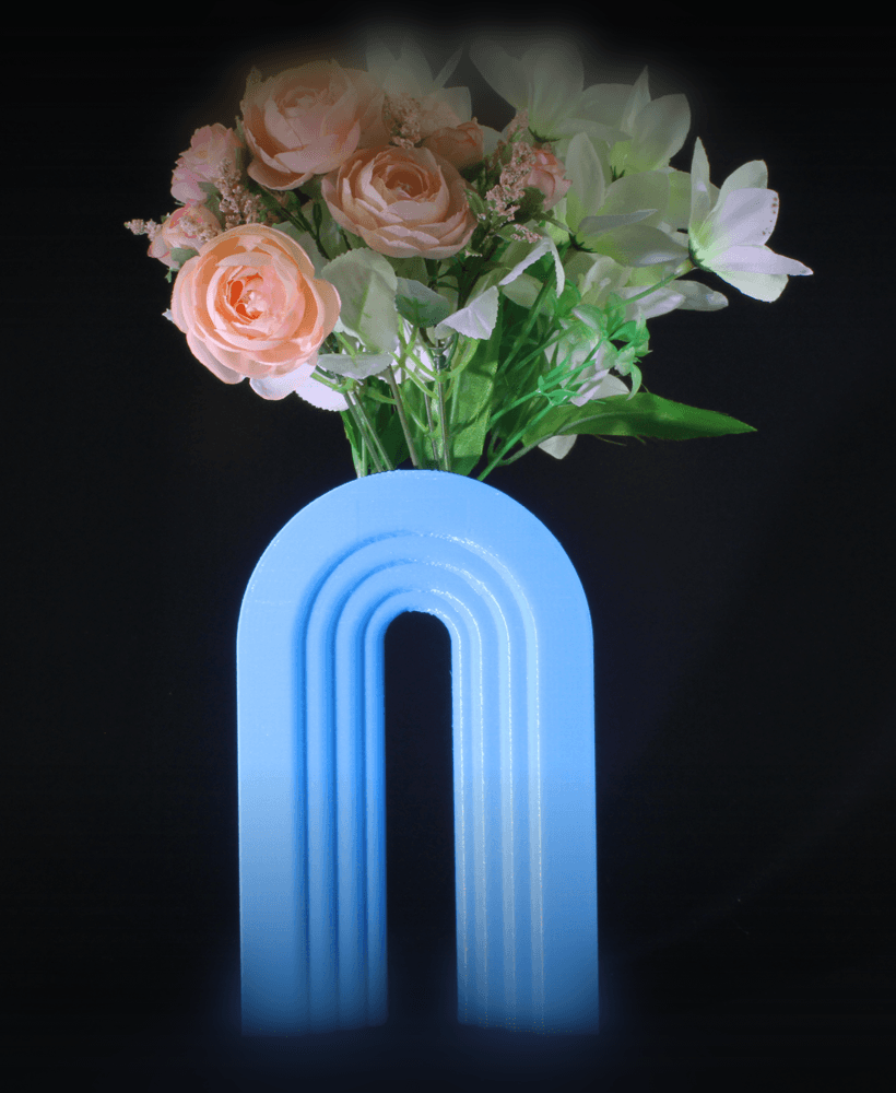 The Arch Vase STL 3D Print File, Home Decor Vase for Plants and Flowers 3d model
