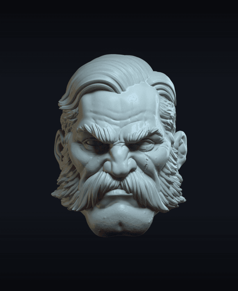 Dex v12 Action Figure Head 3d model