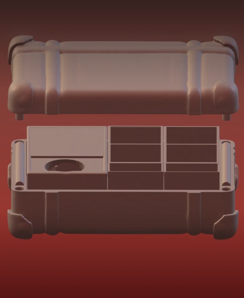 Suitcase for boardgaming or RPG 3d model