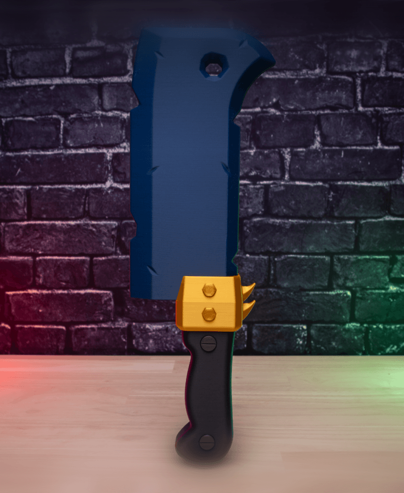 Butcher's Cleaver - Axe Cosplay Prop Kit | No Supports, No AMS, No Glue 3d model