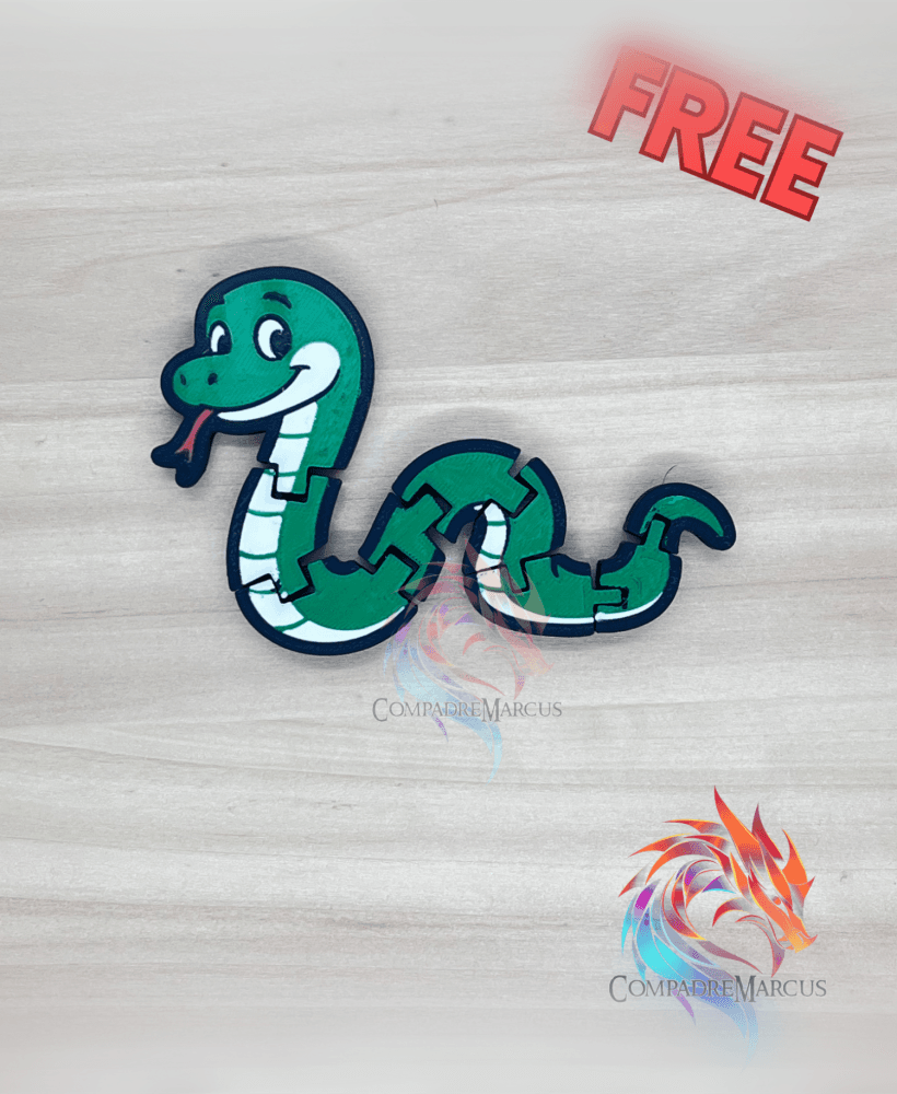 Flexi Snake / no supports / 3mf included 3d model