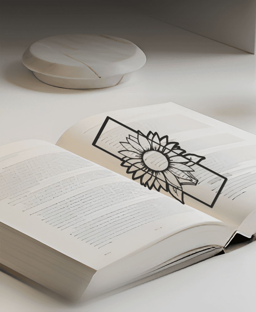 Sunflower Bookmark, Creative Bookmark, Gift Idea 3d model