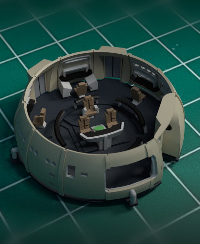 1/350 TMP Refit Bridge Interior 3d model