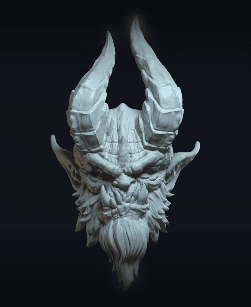 Demonv2 - Custom Action Figure Head 3d model