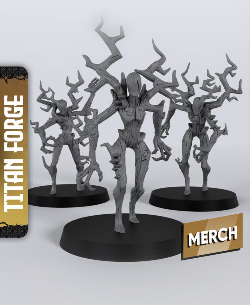Dryads - With Free Dragon - 5e DnD Inspired for RPG and Wargamers 3d model