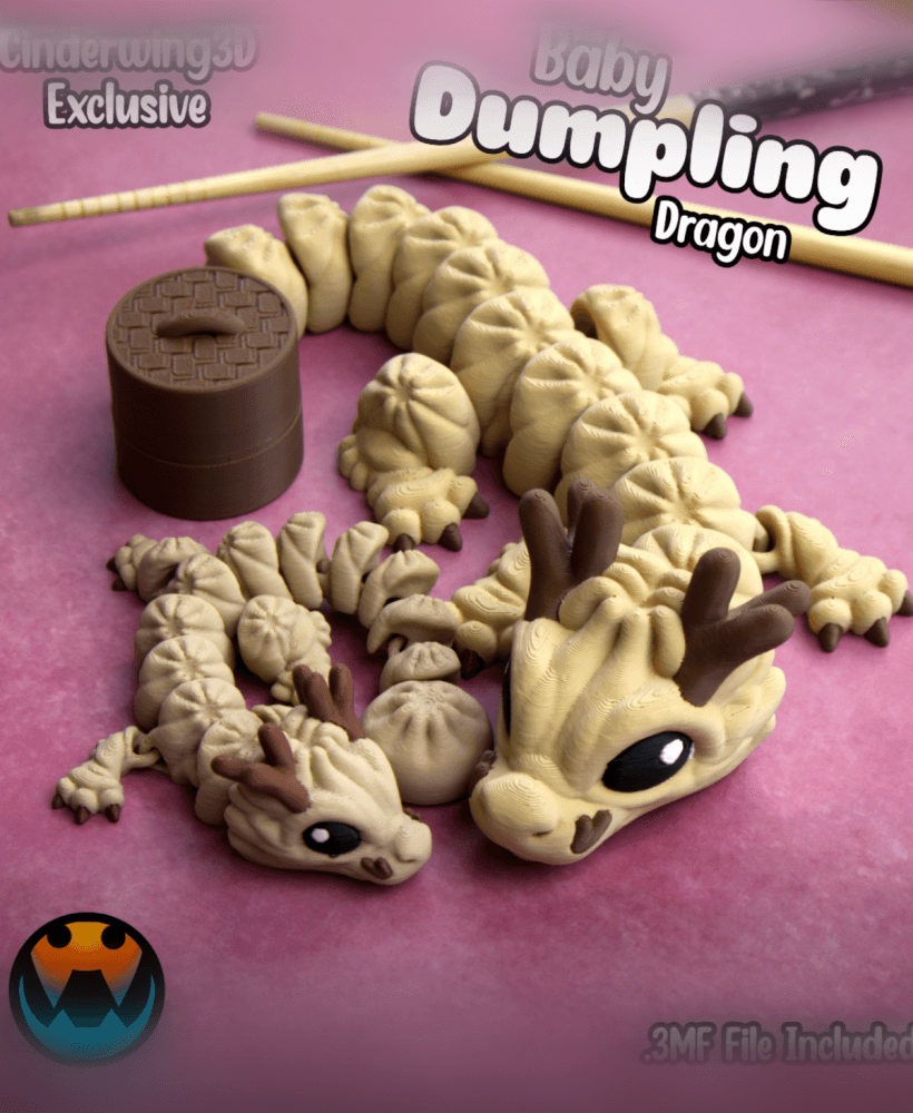 Baby Dumpling Dragon 3d model