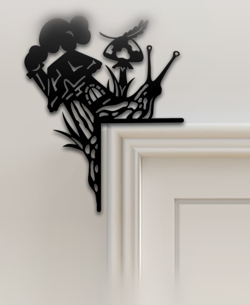 Mushroom Door Corner Decor 3d model